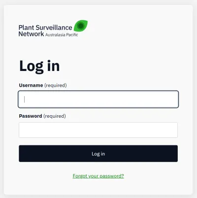 login credentials screenshot
